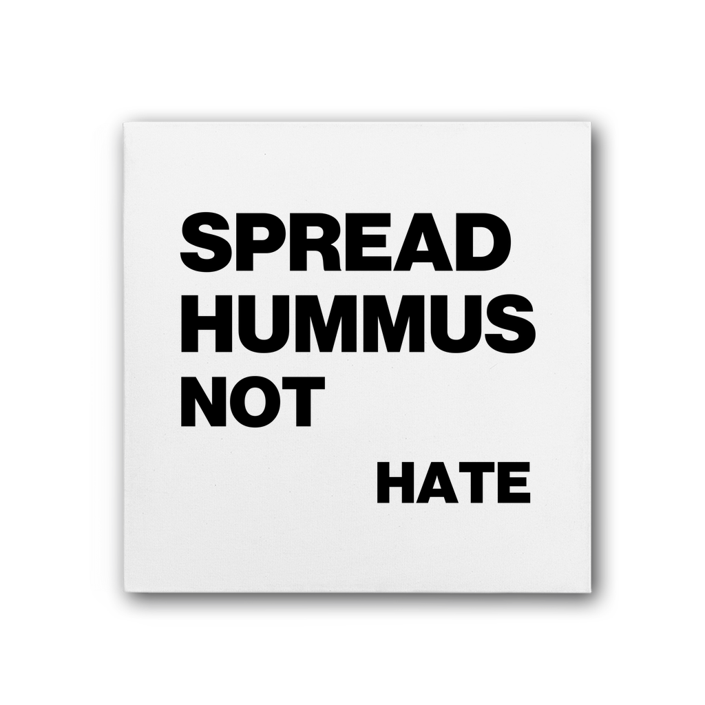 Spread Hummus Not Hate Premium Stretched Canvas