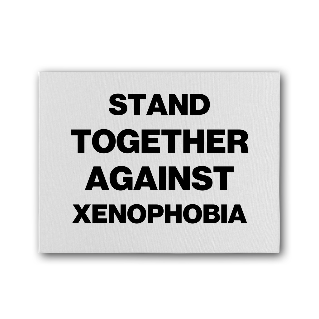 Together Against Xenophobia Premium Stretched Canvas