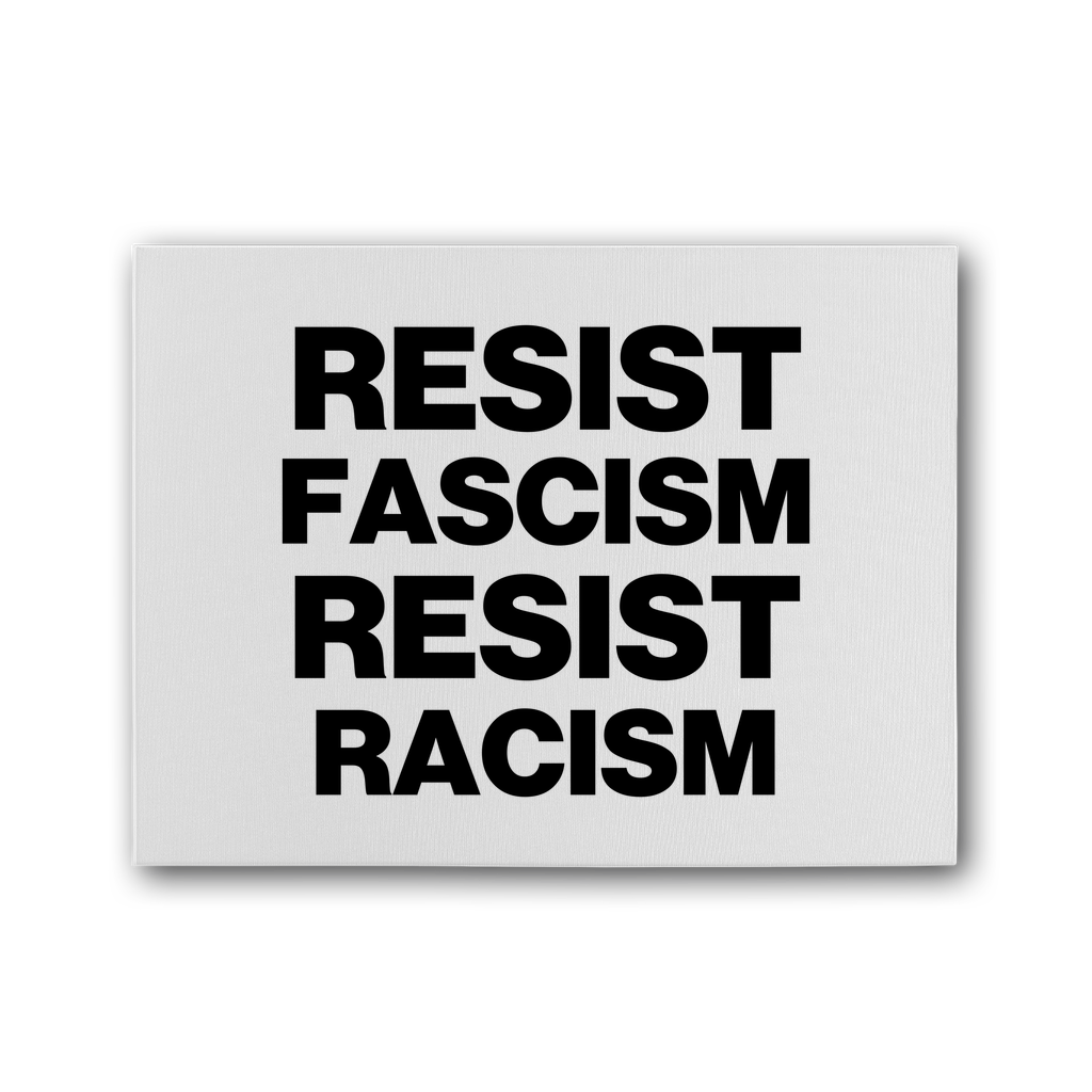 Resist Fascism Resist Racism Premium Stretched Canvas