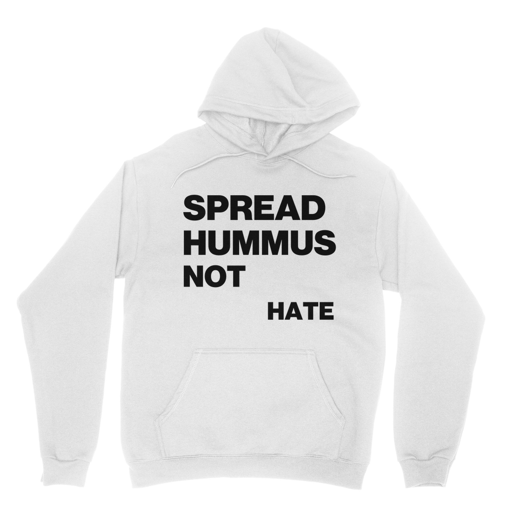 Spread Hummus Not Hate Organic Hoodie