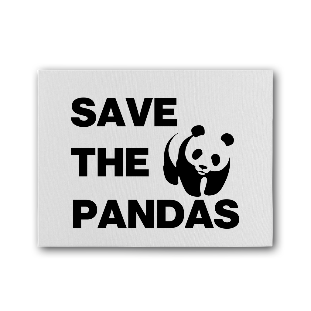Save The Pandas Premium Stretched Canvas