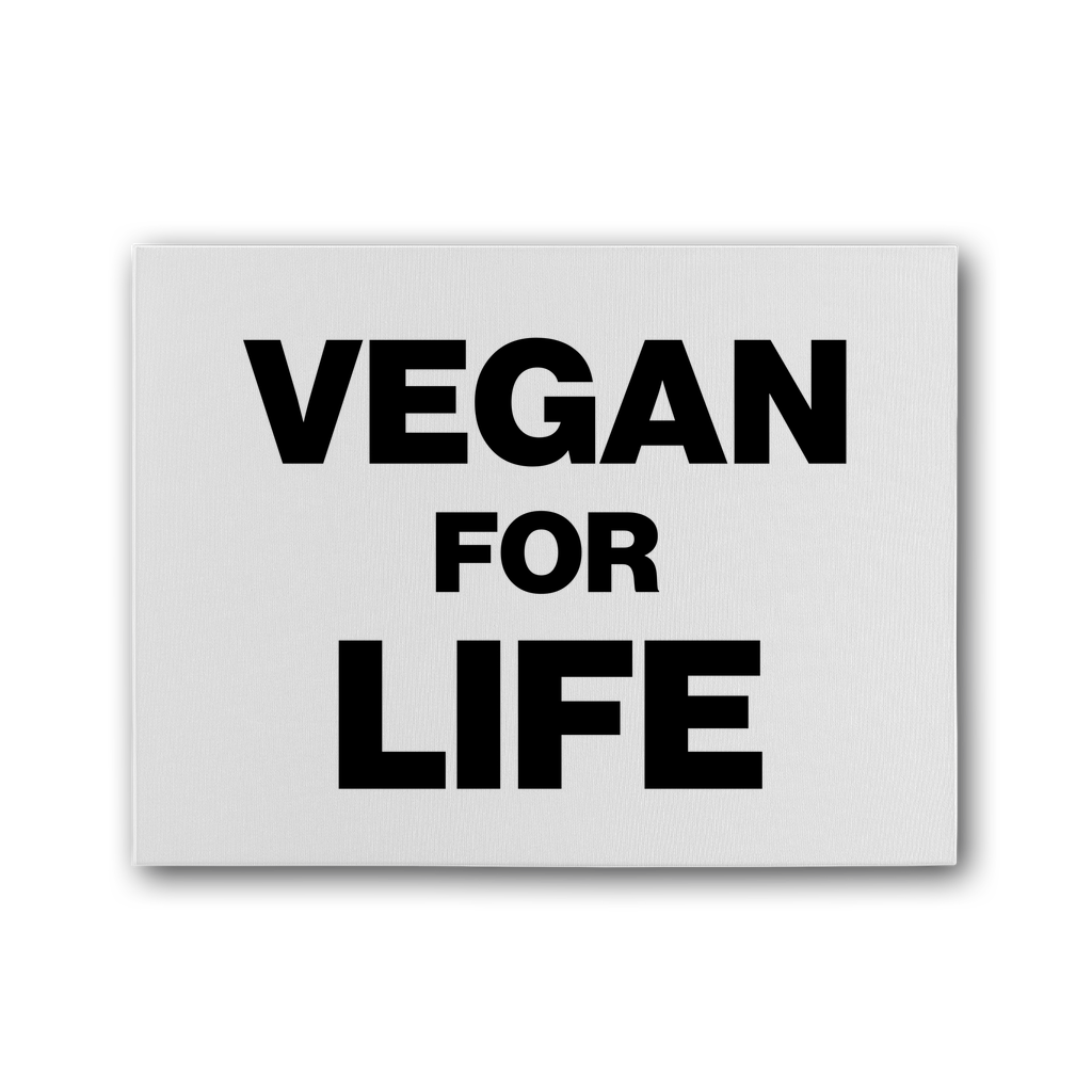 Vegan For Life Premium Stretched Canvas