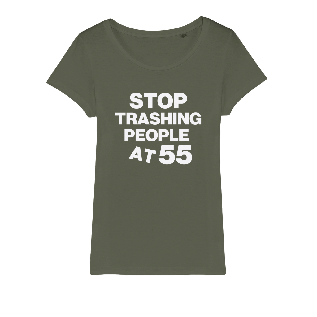 Stop Trashing People At 55 Organic Women's T-Shirt