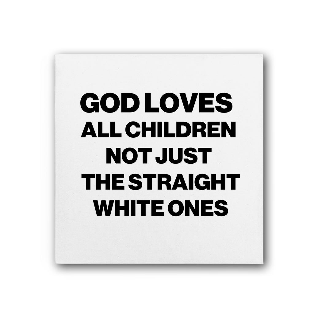 God Loves All Children Premium Stretched Canvas