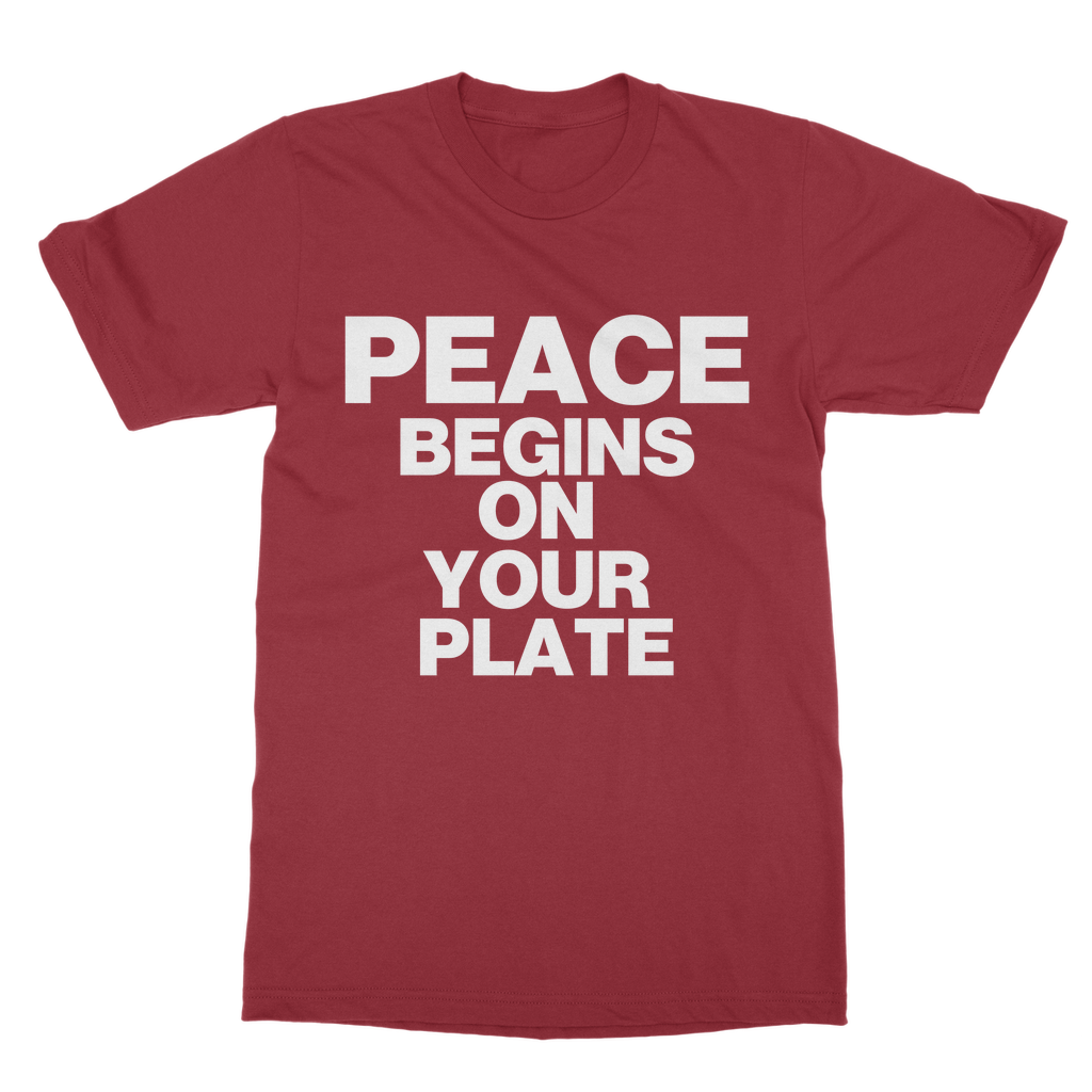 Peace Begins On Your Plate Organic T-Shirt