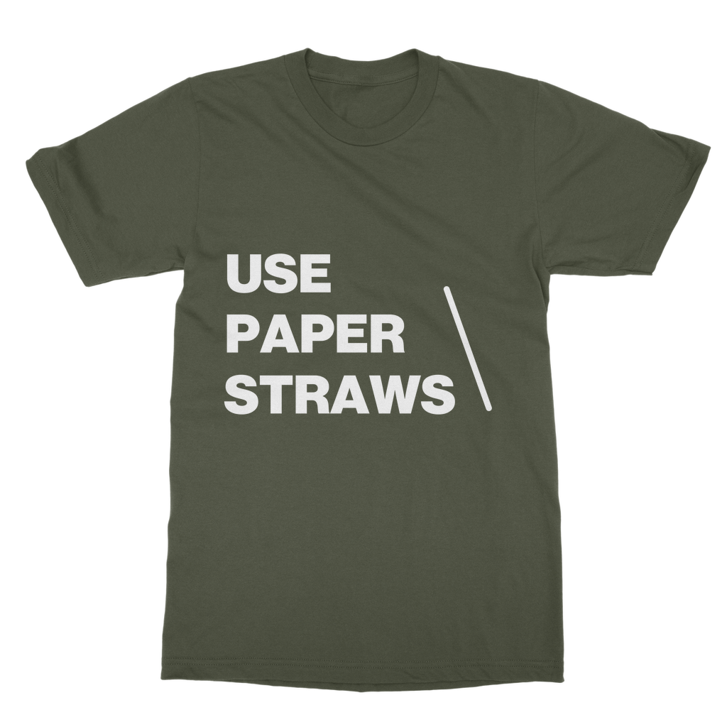 Use Paper Straws Organic T-Shirt