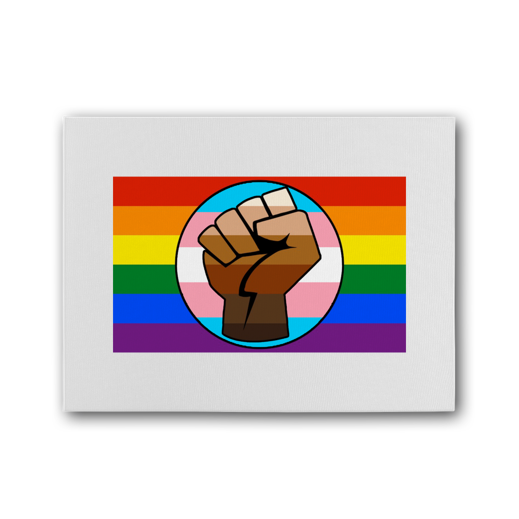 Human Rights Are LGBTQ Rights Premium Stretched Canvas