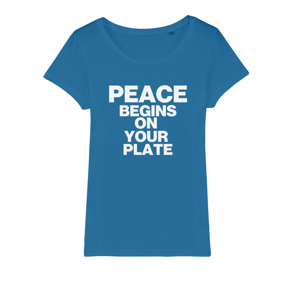 Peace Begins On Your Plate Organic Women's T-Shirt