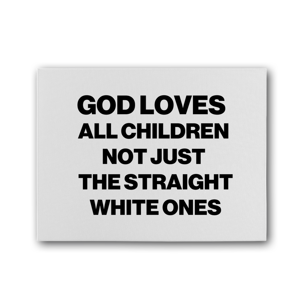 God Loves All Children Premium Stretched Canvas