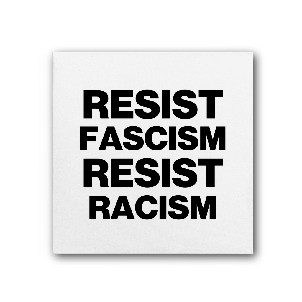 Resist Fascism Resist Racism Premium Stretched Canvas