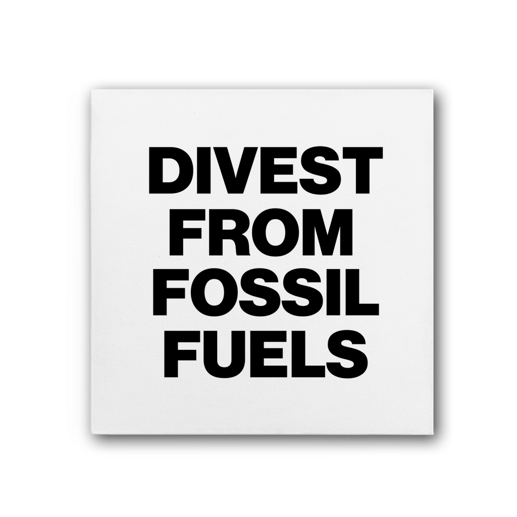 Divest From Fossil Fuels Premium Stretched Canvas