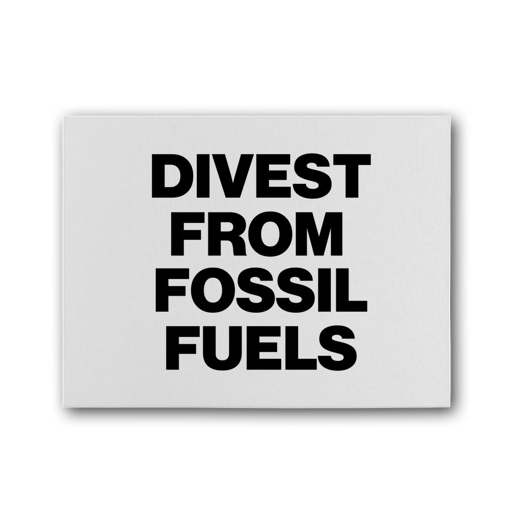Divest From Fossil Fuels Premium Stretched Canvas
