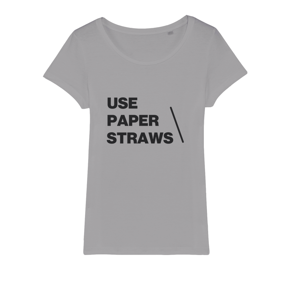 Use Paper Straws Organic Women's T-Shirt