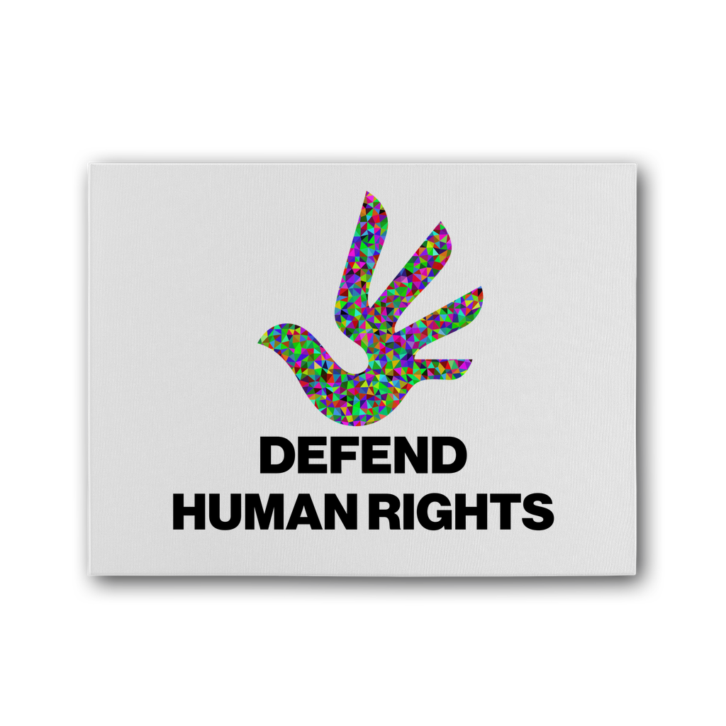 Defend Human Rights Premium Stretched Canvas