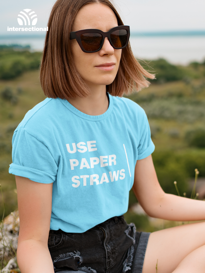 Use Paper Straws Organic T-Shirt