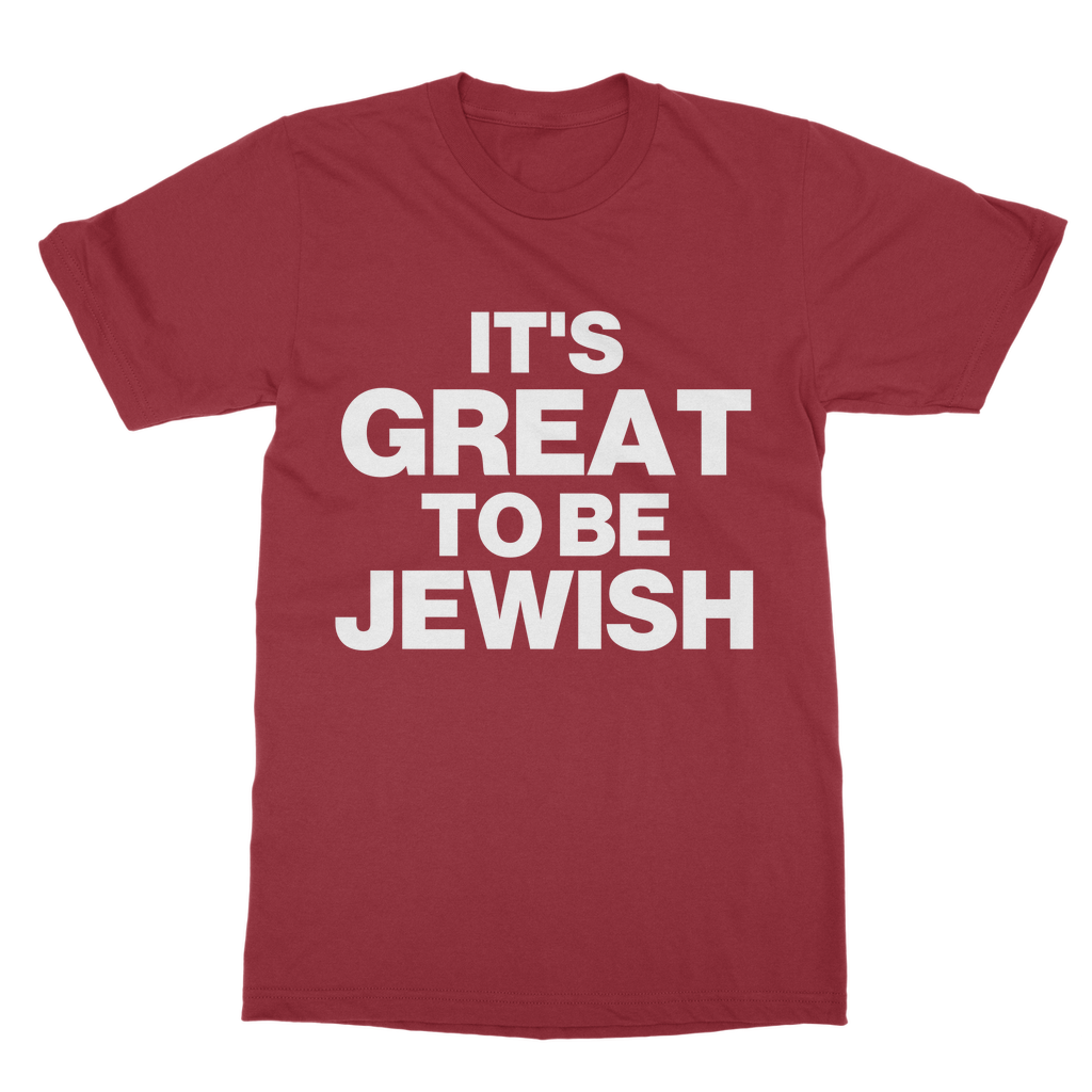 It's Great To Be Jewish Organic T-Shirt