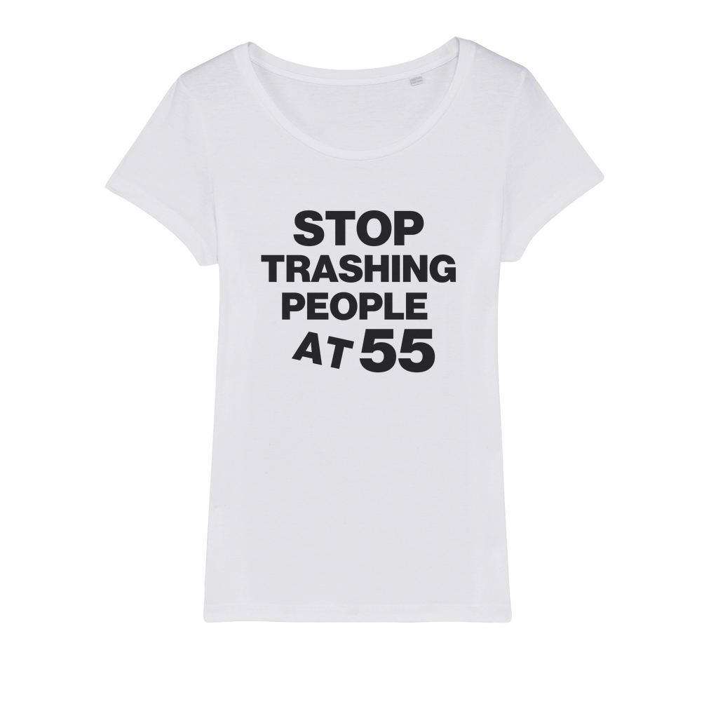Stop Trashing People At 55 Organic Women's T-Shirt