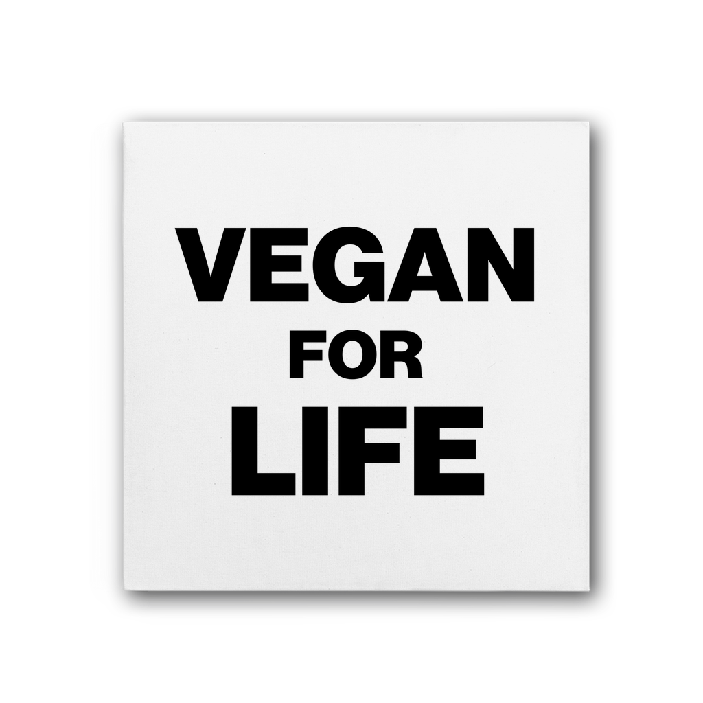Vegan For Life Premium Stretched Canvas