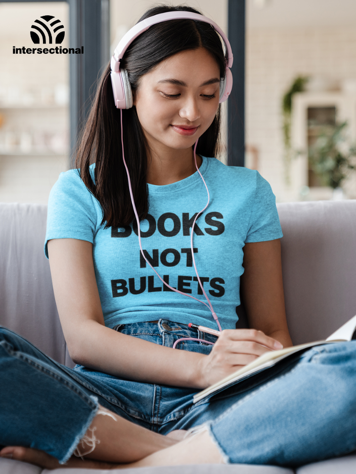 Books Not Bullets Organic Women's T-Shirt