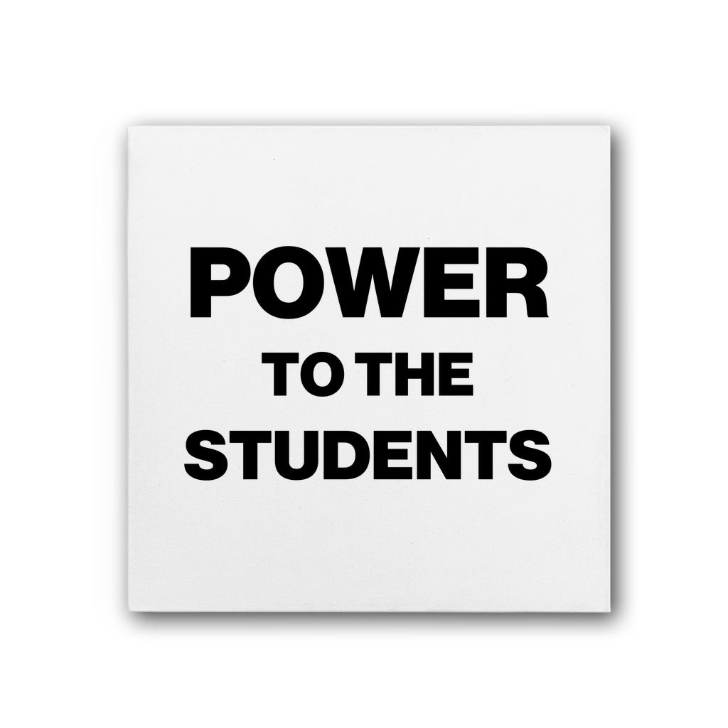Power To The Students Premium Stretched Canvas
