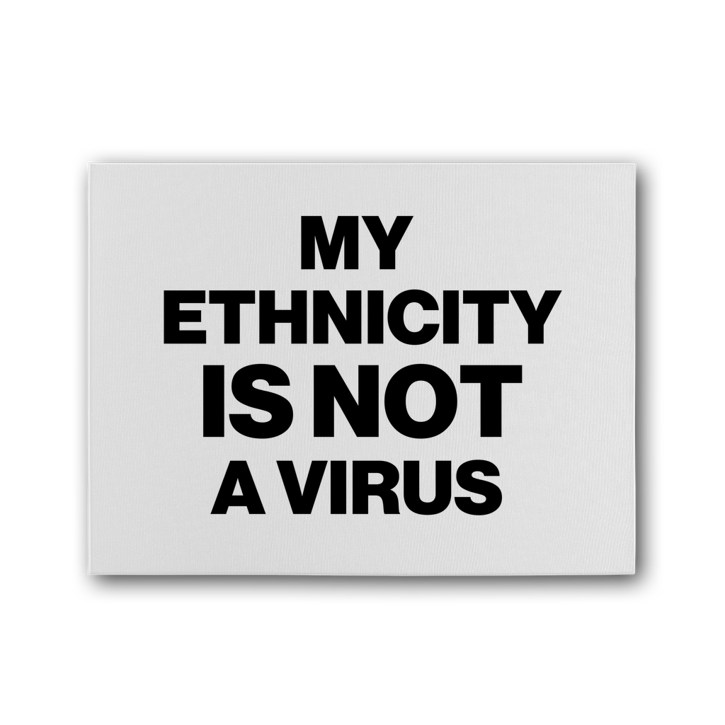 My Ethnicity Is Not A Virus Premium Stretched Canvas