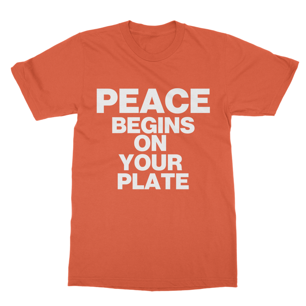 Peace Begins On Your Plate Organic T-Shirt