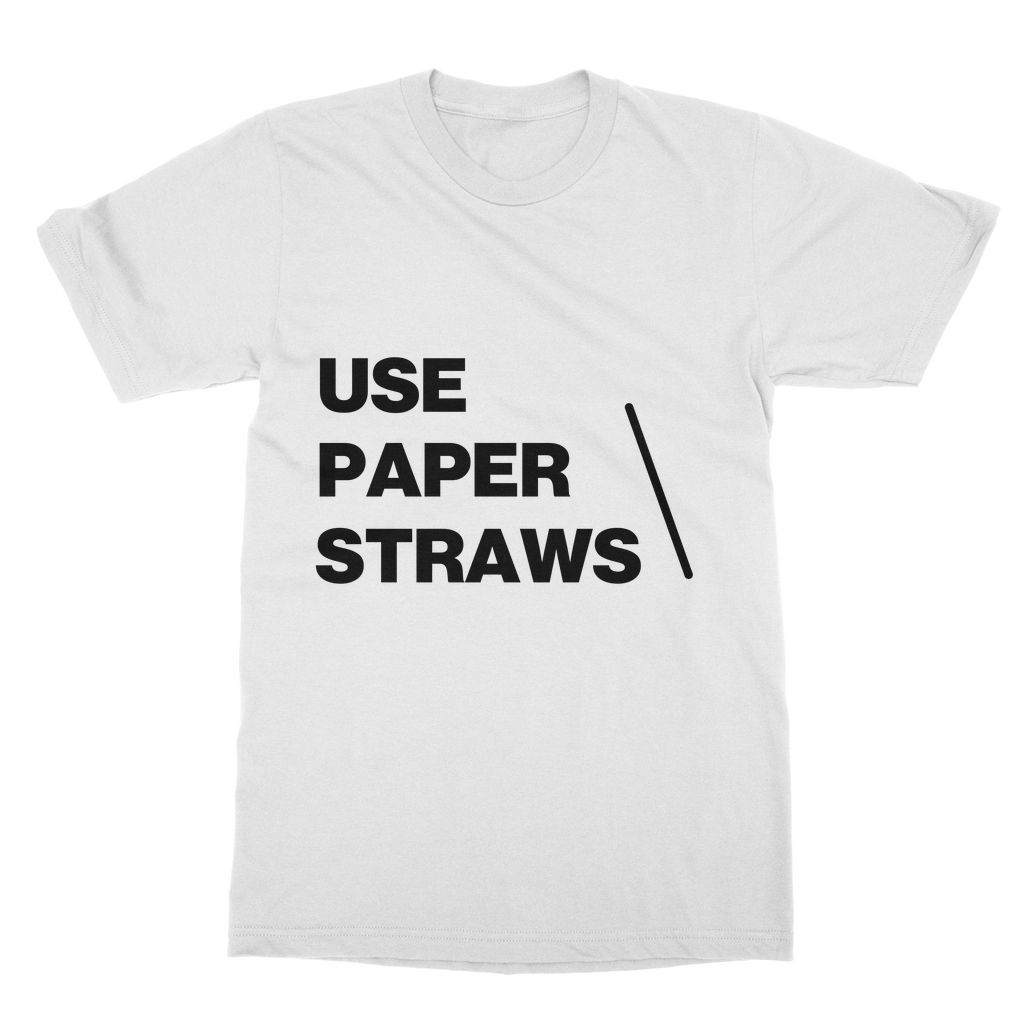 Use Paper Straws Organic T-Shirt