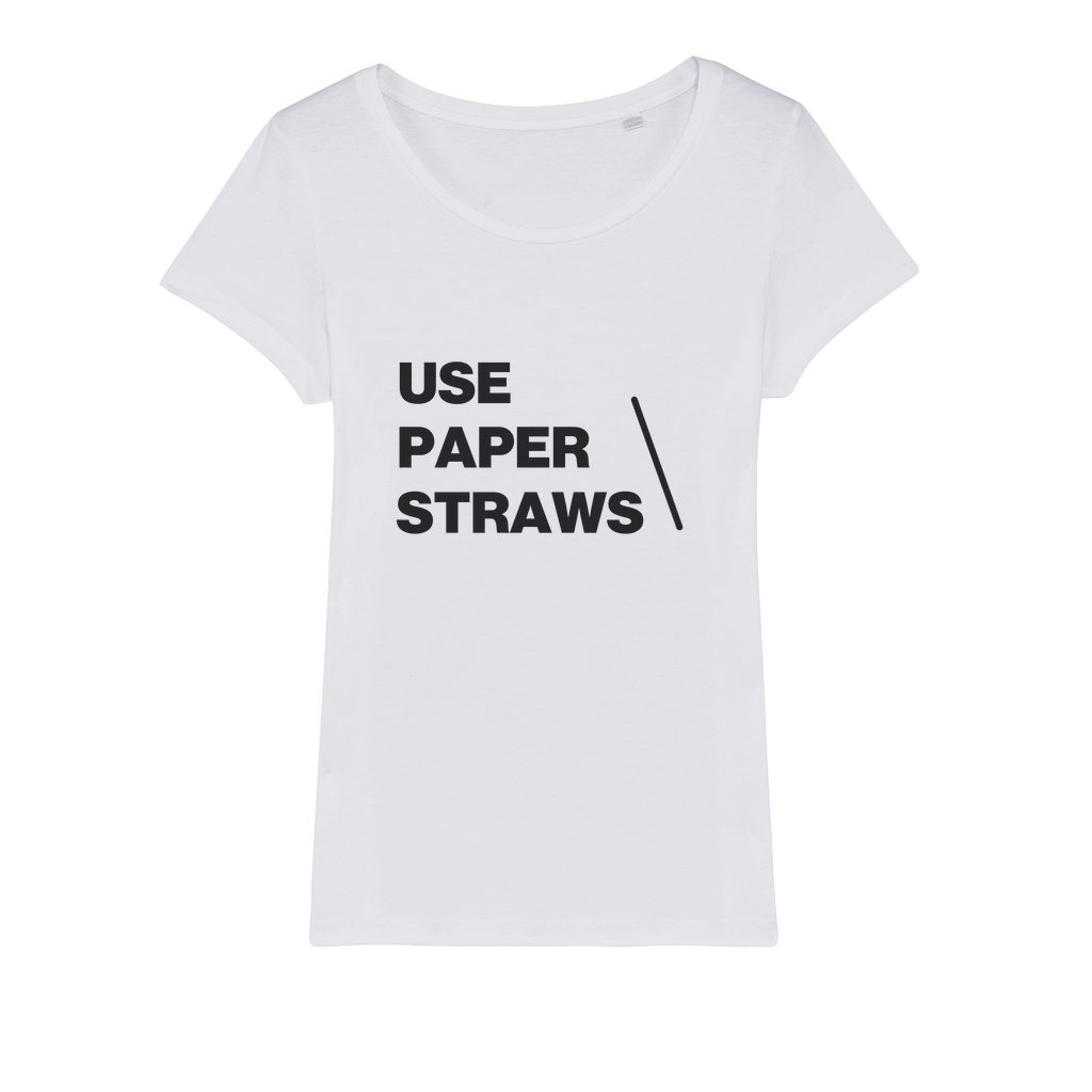 Use Paper Straws Organic Women's T-Shirt