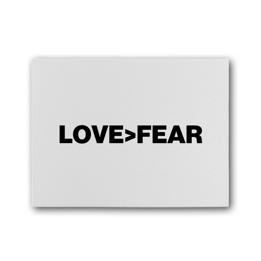 Love>Fear Premium Stretched Canvas