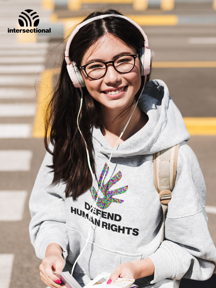 Defend Human Rights Organic Hoodie