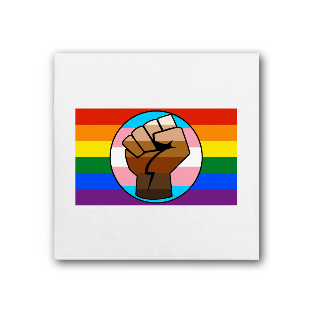 Human Rights Are LGBTQ Rights Premium Stretched Canvas