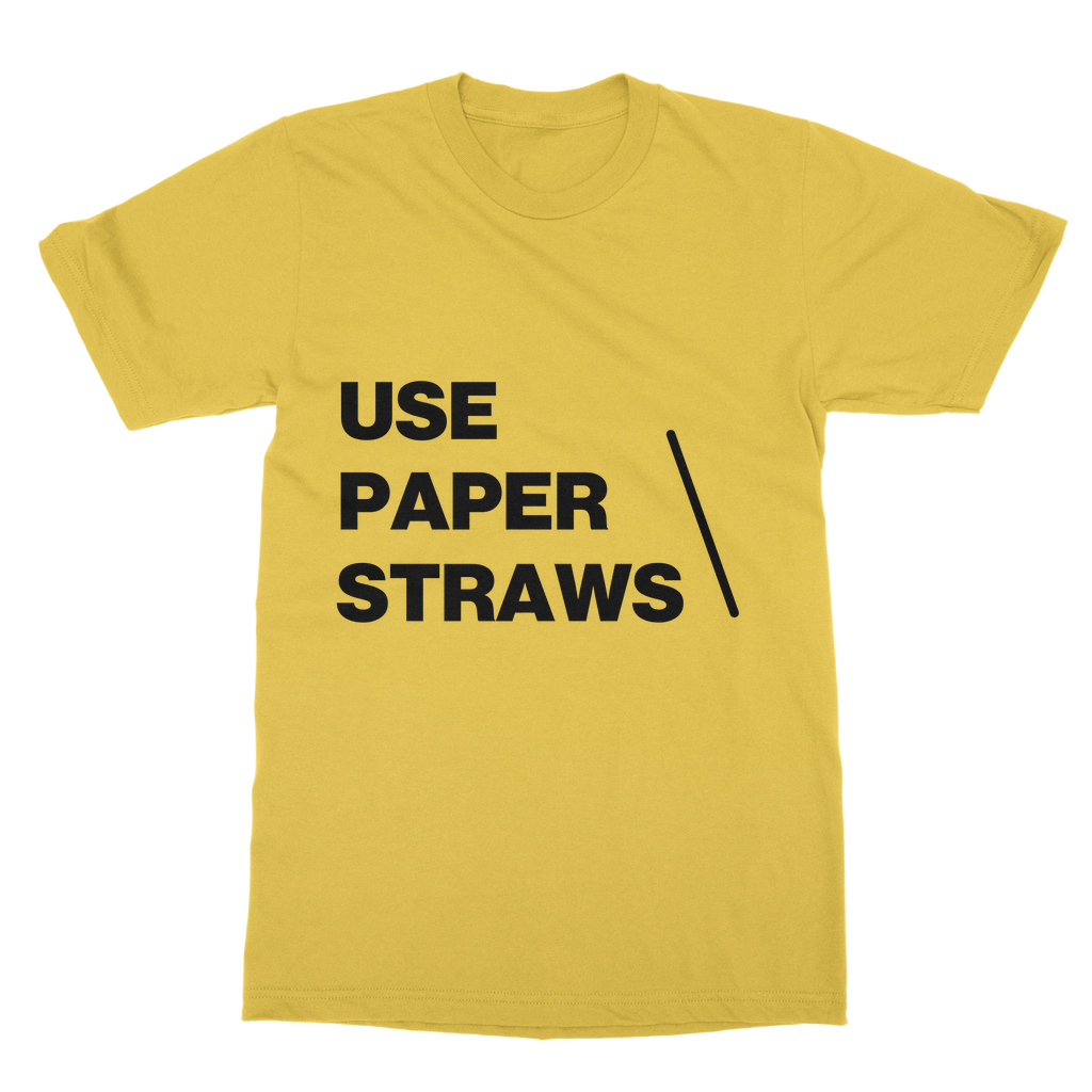 Use Paper Straws Organic T-Shirt