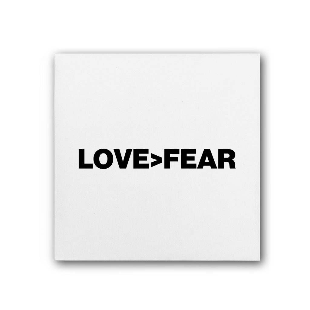 Love>Fear Premium Stretched Canvas