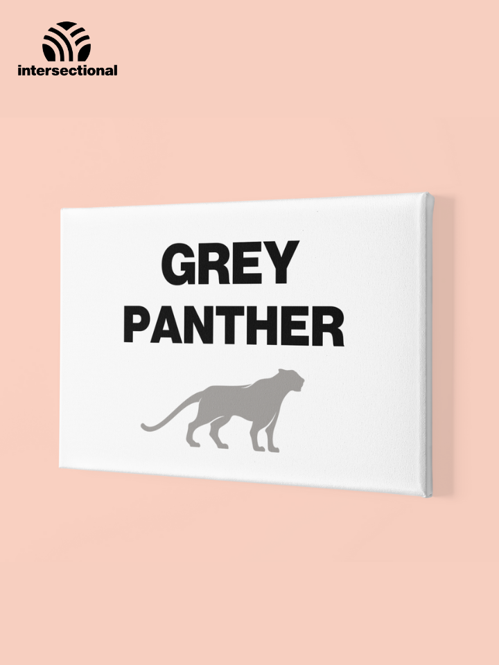 Grey Panther Premium Stretched Canvas