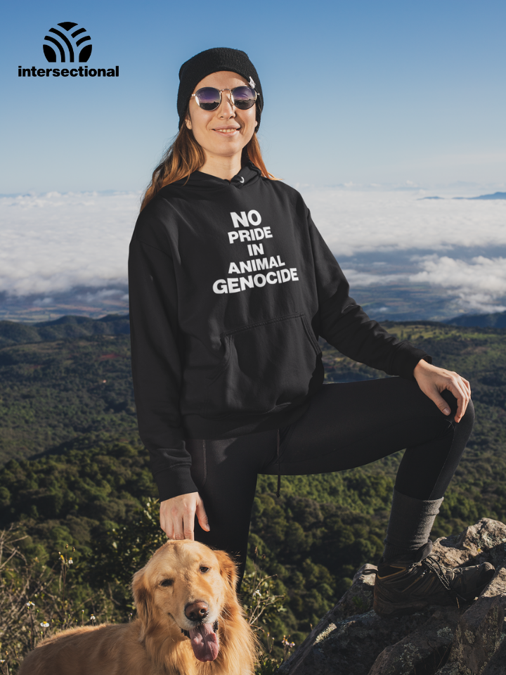 No Pride In Animal Genocide Organic Hoodie