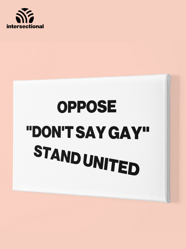 Oppose "Don't Say Gay" Premium Stretched Canvas