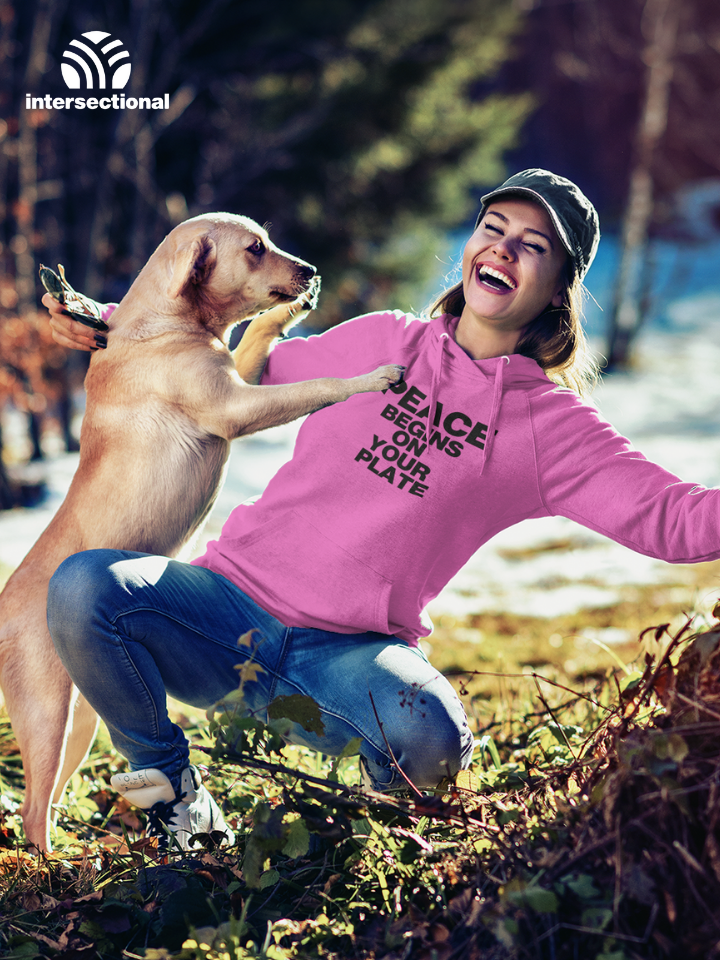 Peace Begins On Your Plate Organic Hoodie
