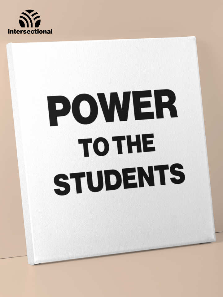 Power To The Students Premium Stretched Canvas