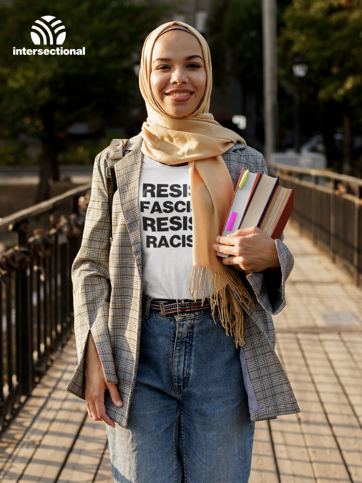 Resist Fascism Resist Racism Organic T-Shirt