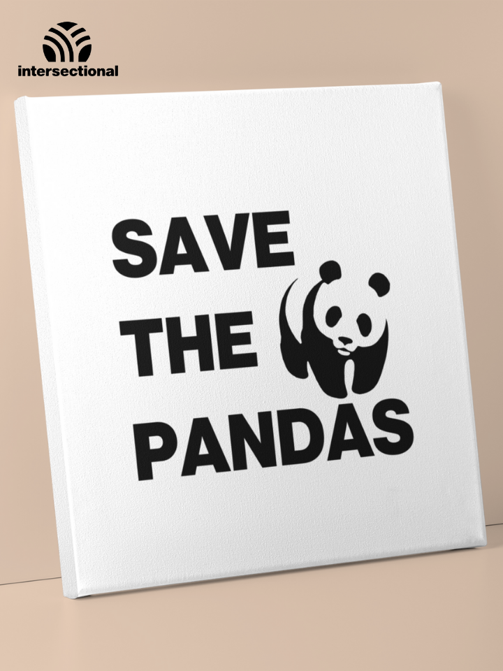 Save The Pandas Premium Stretched Canvas