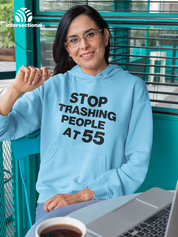Stop Trashing People At 55 Organic Hoodie