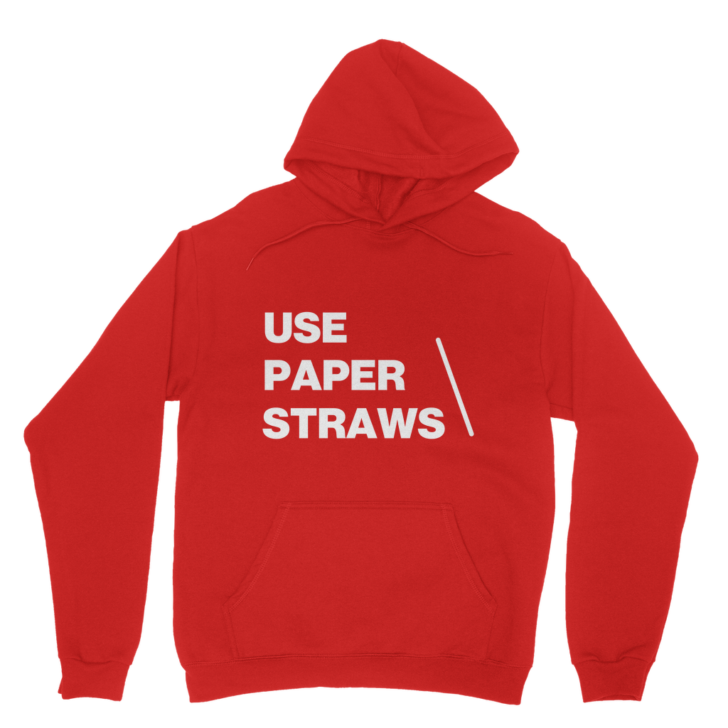 Use Paper Straws Organic Hoodie