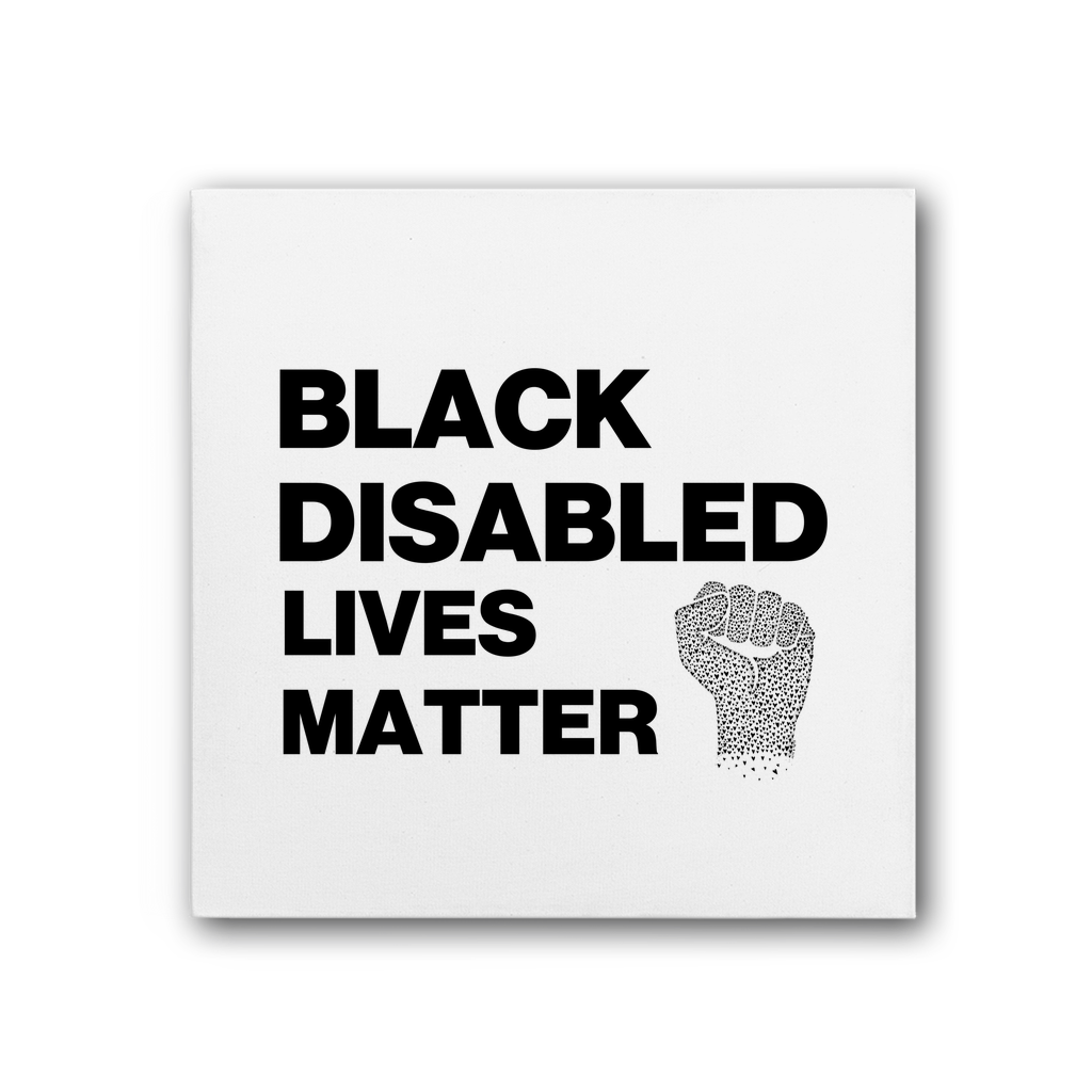 Black Disabled Lives Matter Premium Stretched Canvas