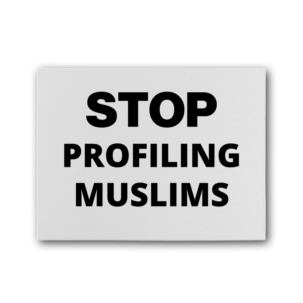 Stop Profiling Muslims Premium Stretched Canvas