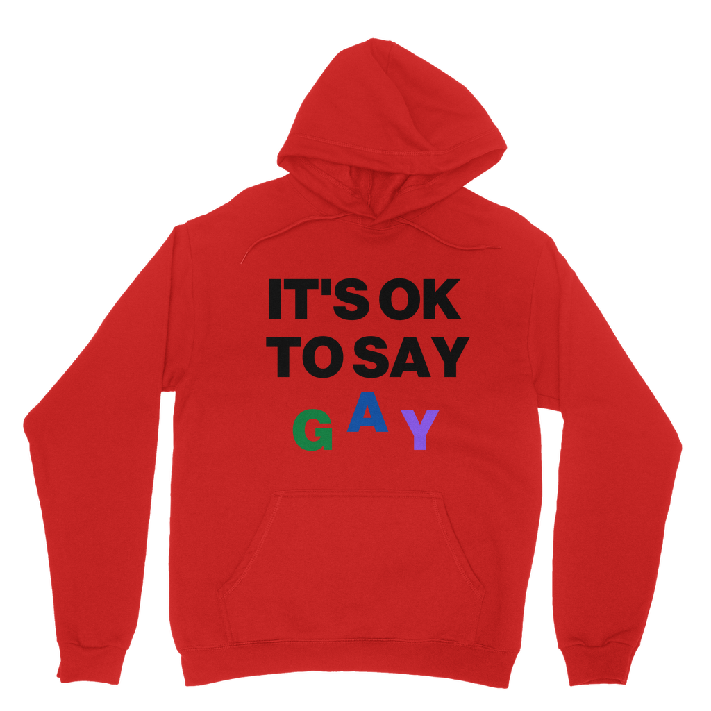 It's Ok To Say Gay Organic Hoodie