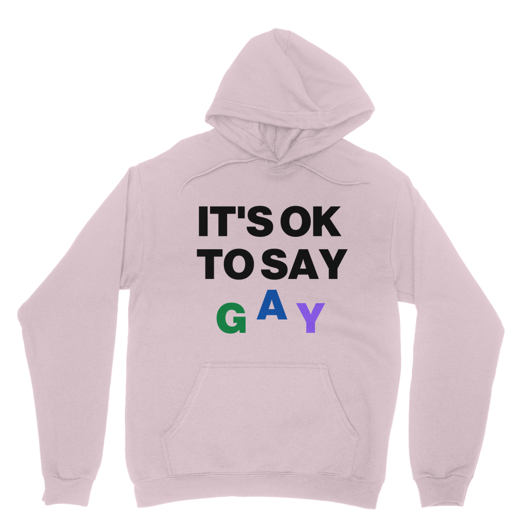 It's Ok To Say Gay Organic Hoodie