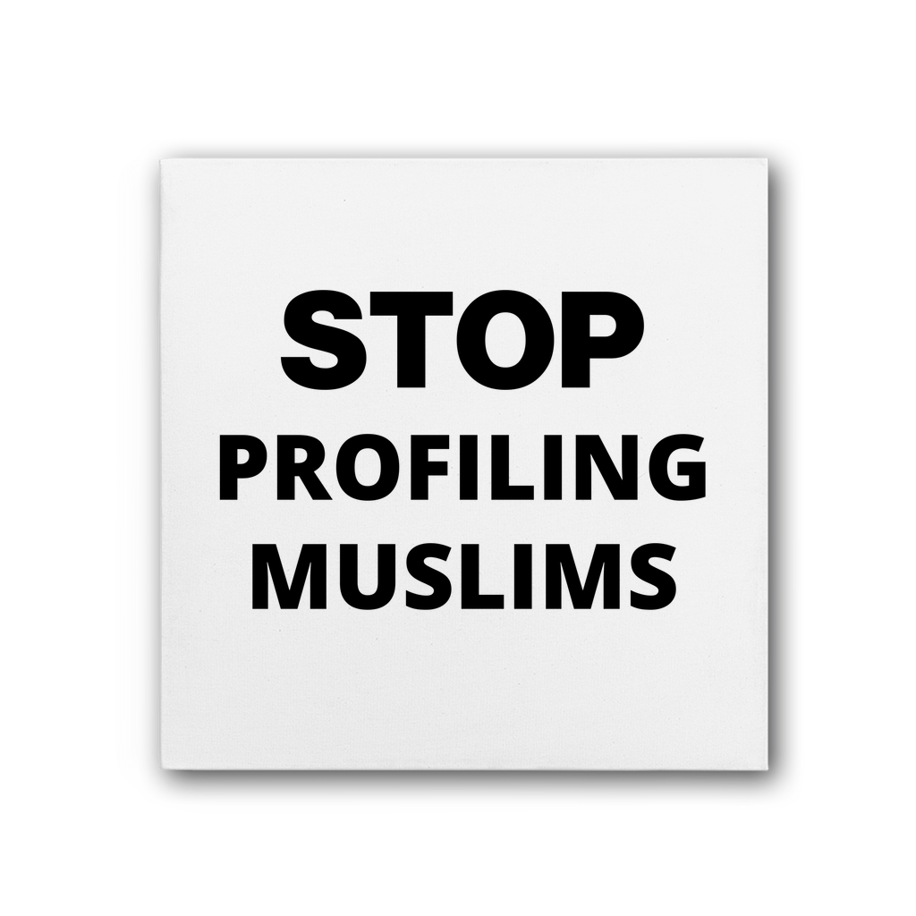 Stop Profiling Muslims Premium Stretched Canvas