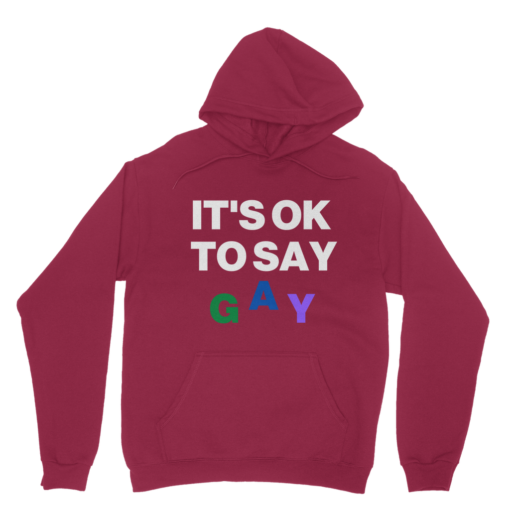 It's Ok To Say Gay Organic Hoodie