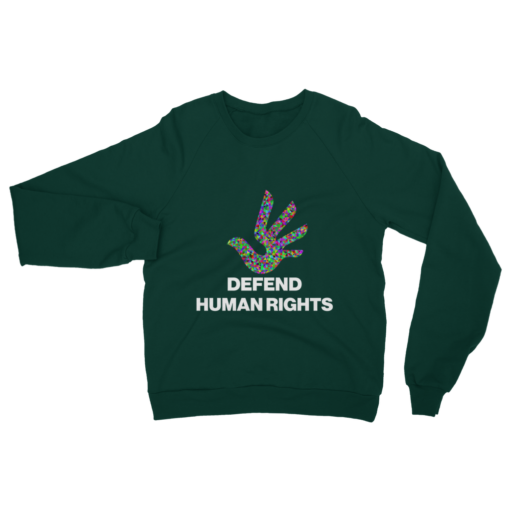 Defend Human Rights Organic Sweatshirt