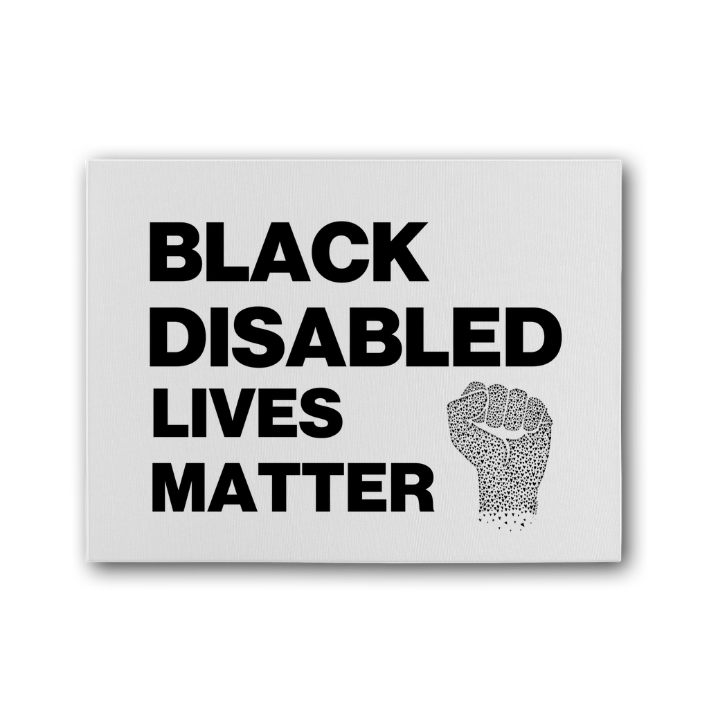 Black Disabled Lives Matter Premium Stretched Canvas